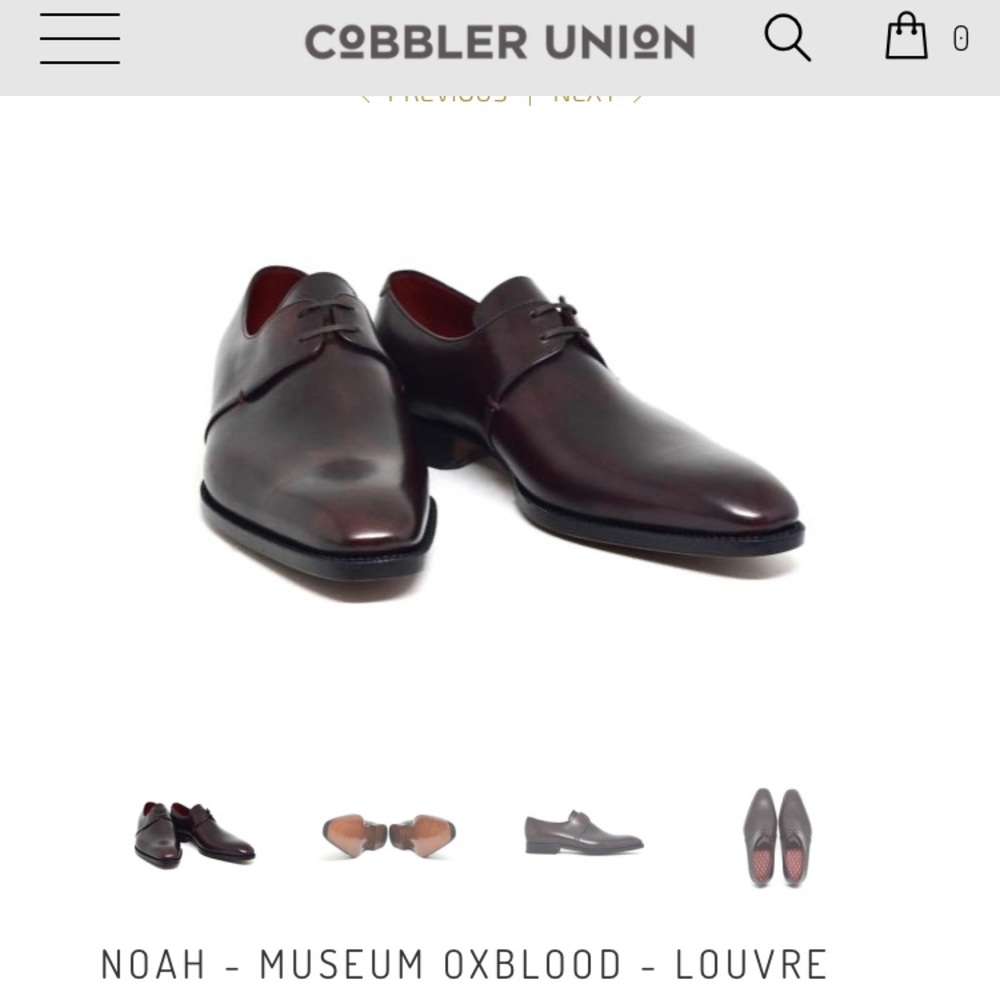 NIB Cobbler Union Noah, Museum Oxblood Size 10